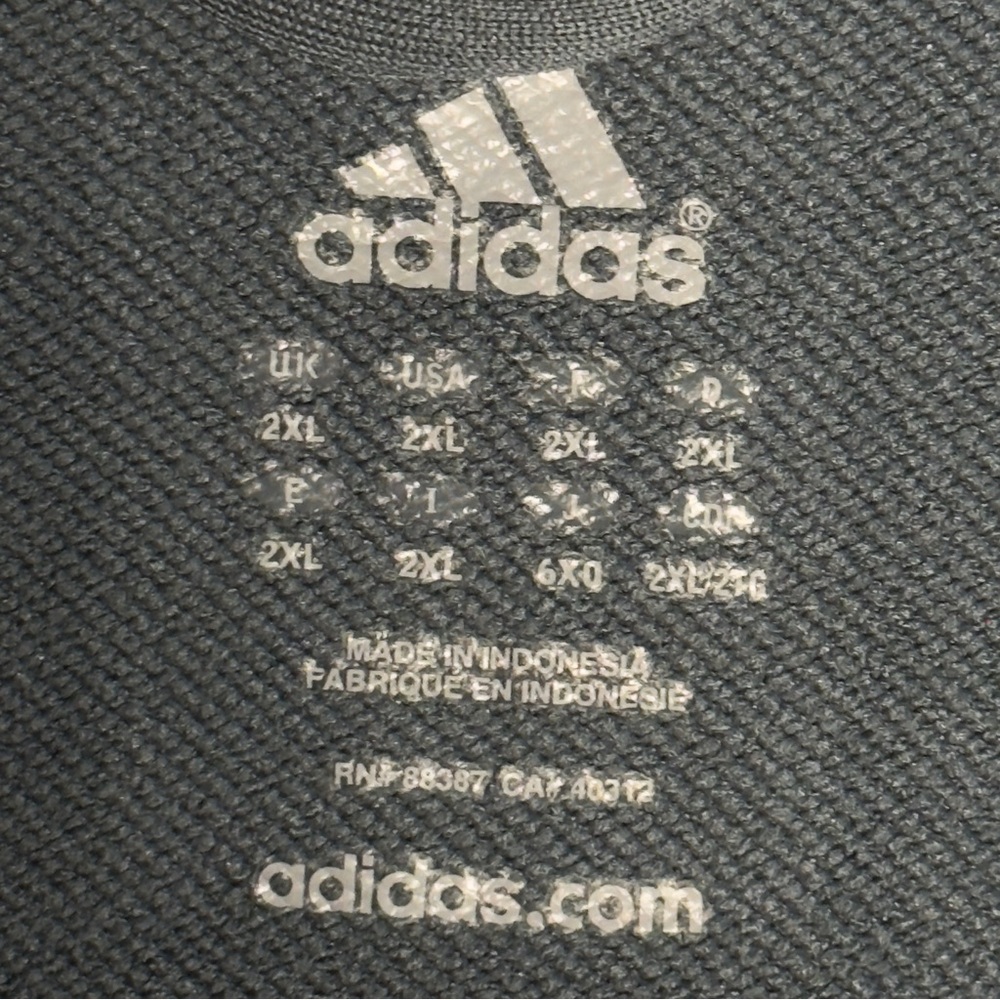 Adidas Men's Dark Gray Quarter-Zip Pullover 2XL - Picture 6 of 7